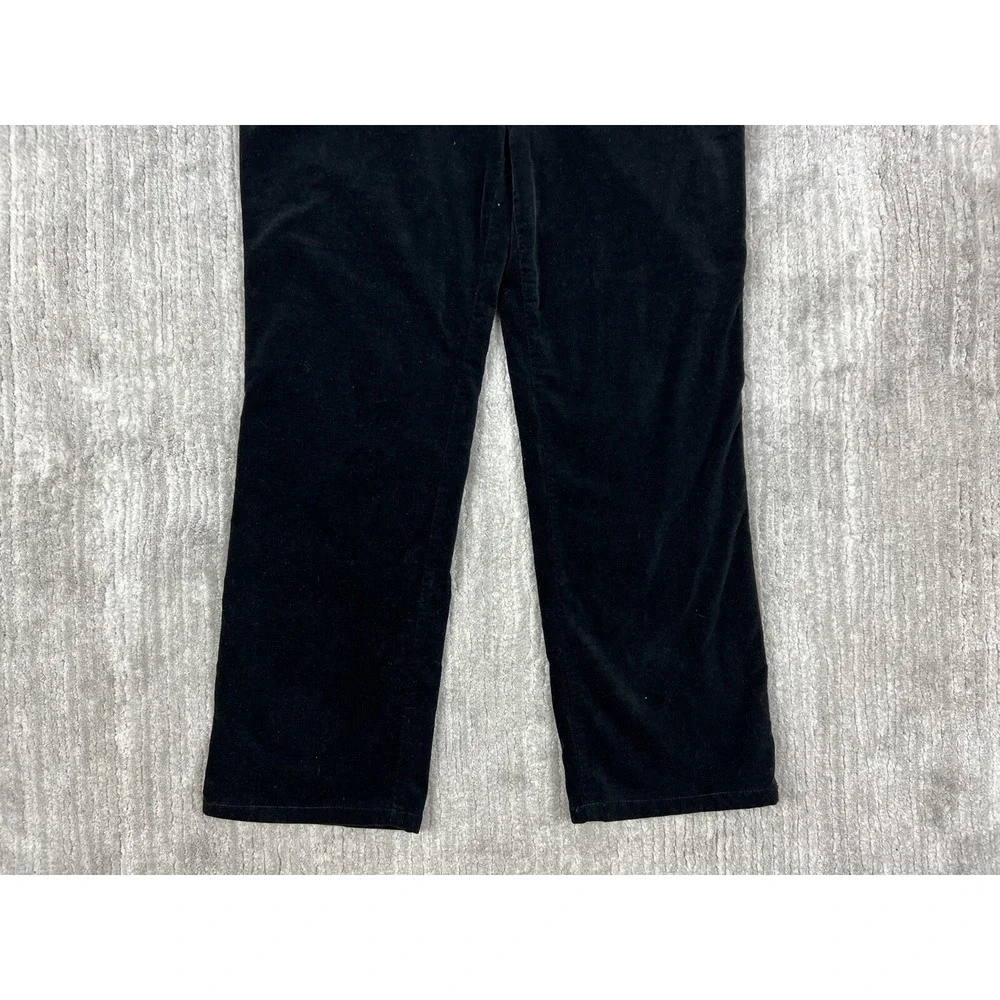 Michèle Magic Velvet Pants Womens 10 Black Straight Leg Shaping Tummy‎ Control